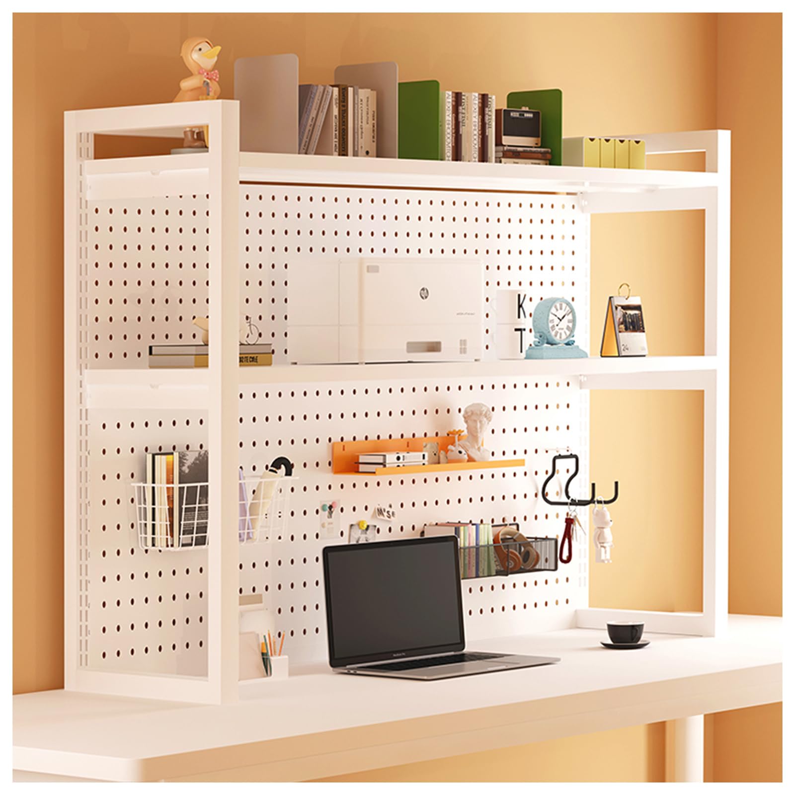 Amazon.co.jp: 机上ラック デスク上収納ラック 本棚 卓上ラック デスク